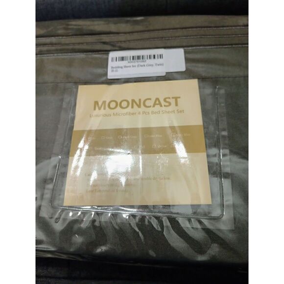 Twin Bed Sheets Set. NIP. Dark Gray - Picture 2 of 3